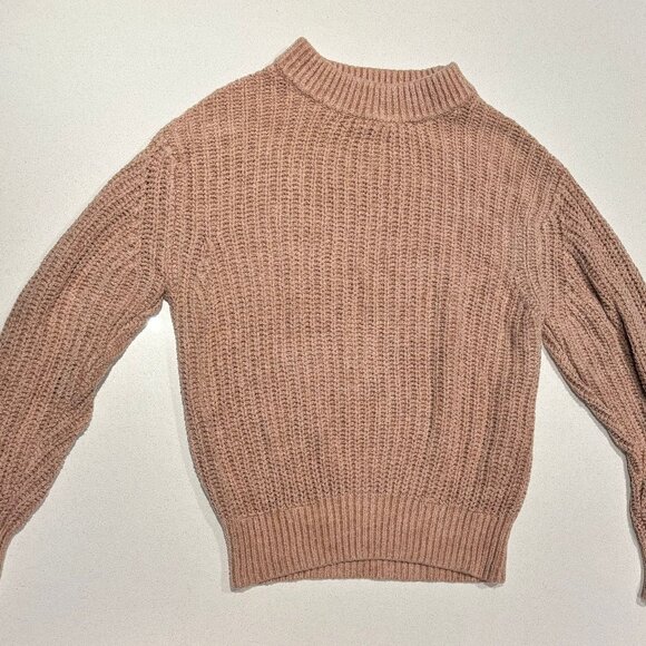 Aritzia Wilfred Essential Chenille Sweater Relaxed Fit Crewneck Neutral XXS - Picture 4 of 6